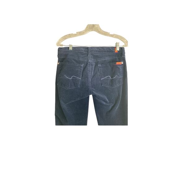 Anthropologie 7 for all mankind velour navy flare jeans 28 - Picture 9 of 11